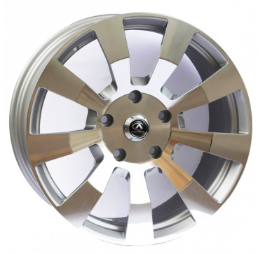Alexrims AFC-10 (forged) W9.5 R20 PCD5x150 ET40 DIA110.1 polished surface + silver insi